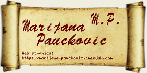 Marijana Paučković vizit kartica